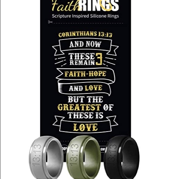 Jewelry - 🛍2/$12🛍 His & Hers Silicone Wedding Bands
